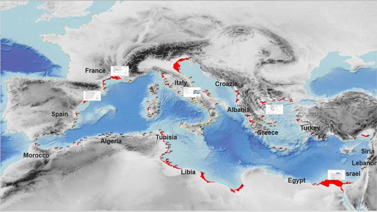 Coastal flood maps: the future in the Mediterranean